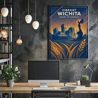 Vibrant Wichita Modern Cityscape: Urban or Cityscape Poster PosterGoat
