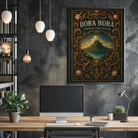 Bora Bora Vintage Travel Paradise Poster PosterGoat