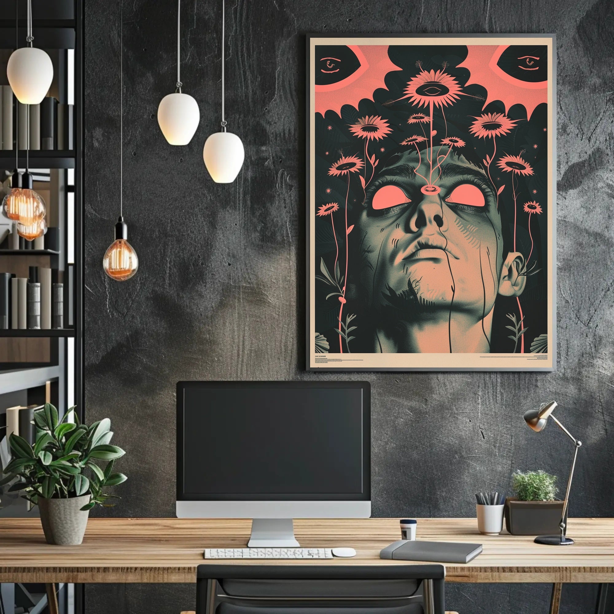 Surreal Floral Vision Art Print Poster for Home Decor PosterGoat