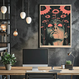 Surreal Floral Vision Art Print Poster for Home Decor PosterGoat