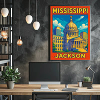 Mississippi State Capitol Jackson Poster