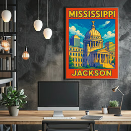 Mississippi State Capitol Jackson Poster