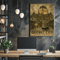Quebec City Winter Fairytale Poster