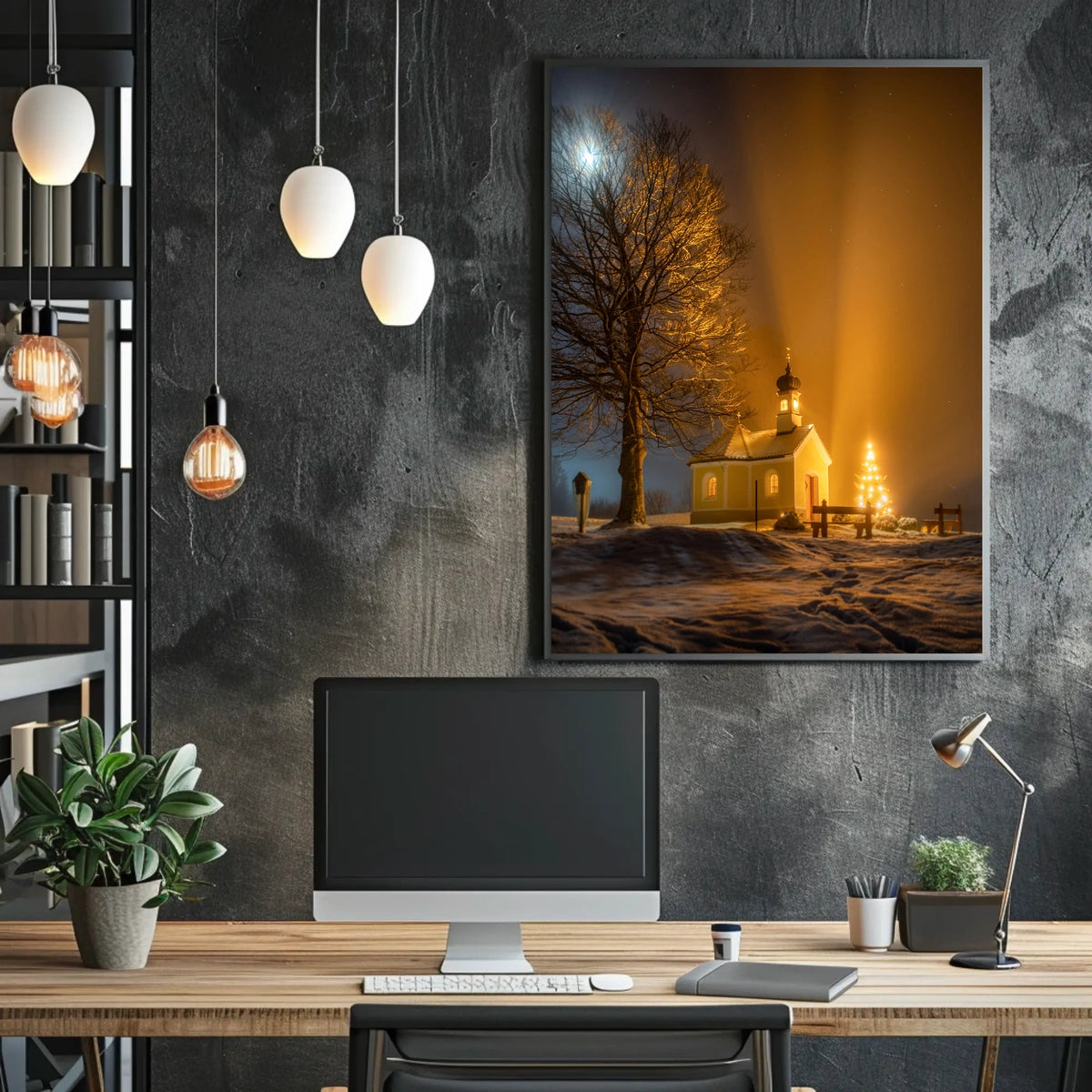 Winter Night Serenity Poster