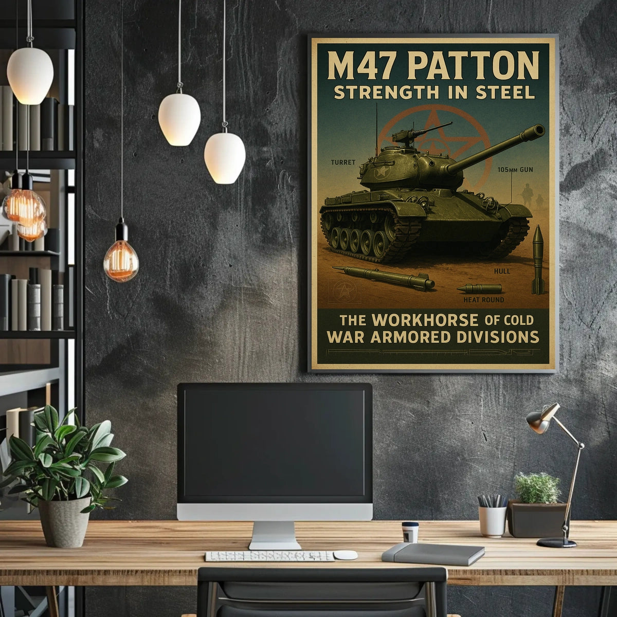 M47 Patton Strength in Steel Poster