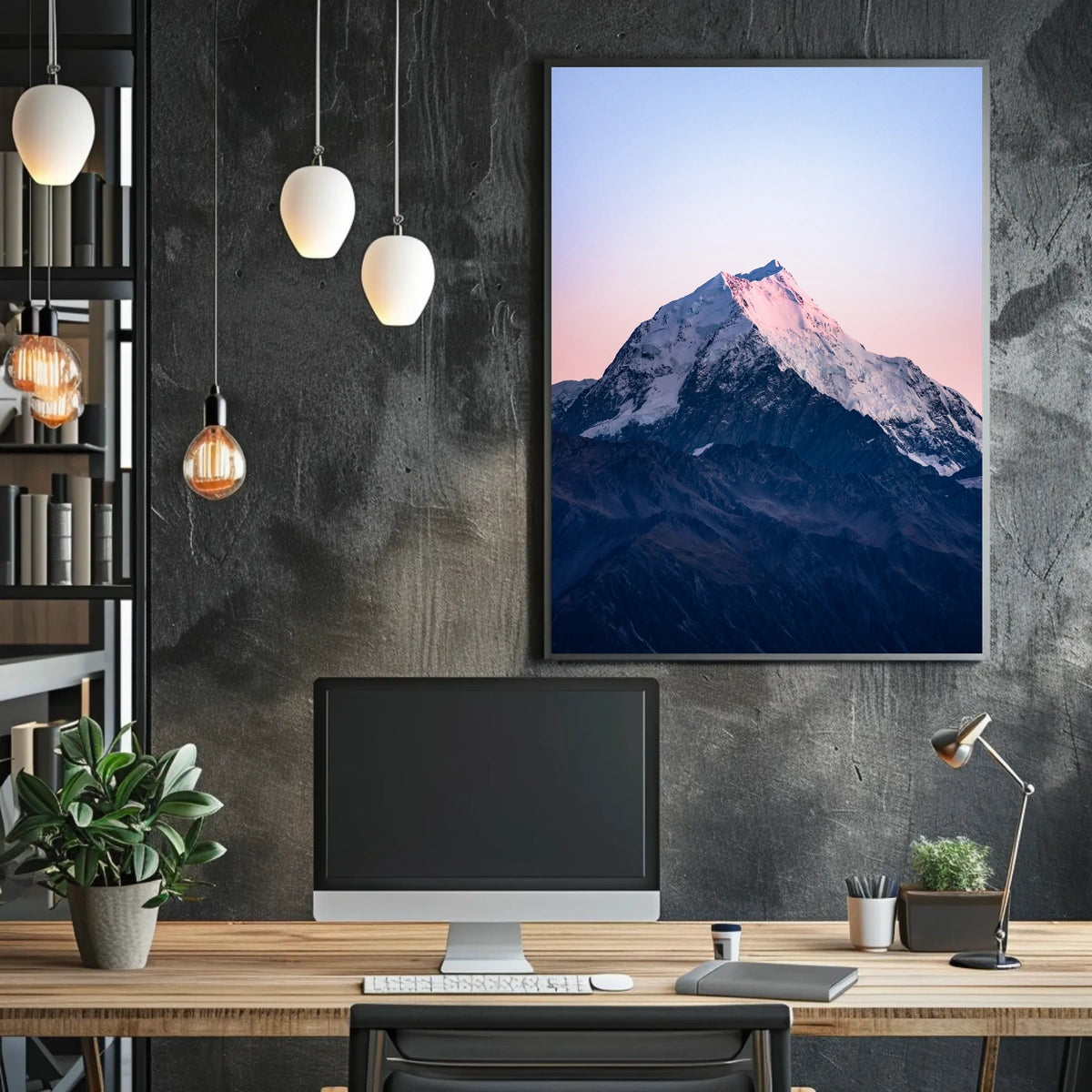 Majestic Mountain At Dawn Poster