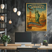 United States Of America Land Of Poster