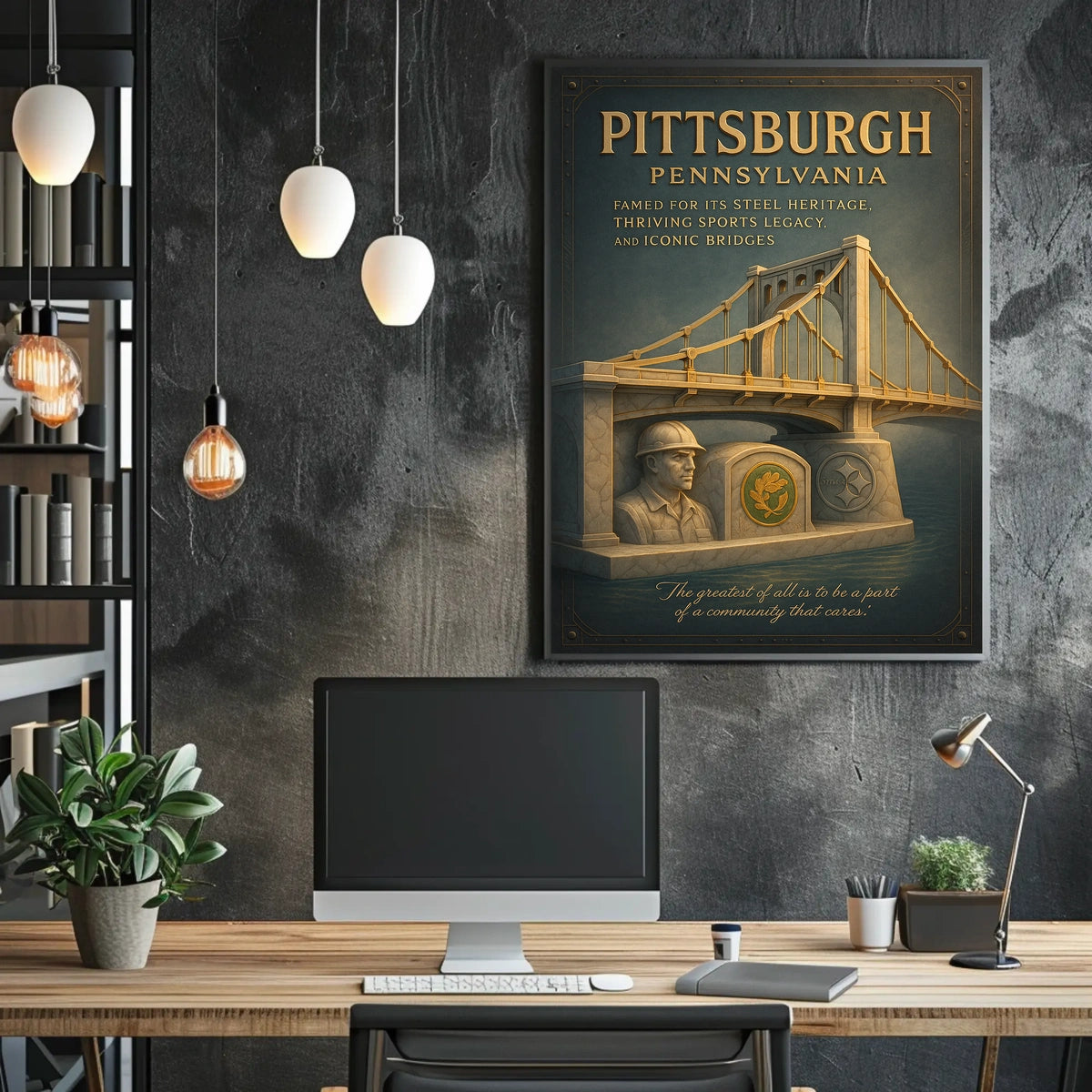 Pittsburgh A Legacy of Steel and Bridges Poster