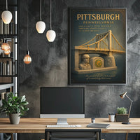 Pittsburgh A Legacy of Steel and Bridges Poster