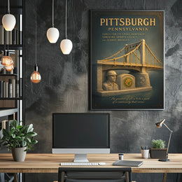 Pittsburgh A Legacy of Steel and Bridges Poster