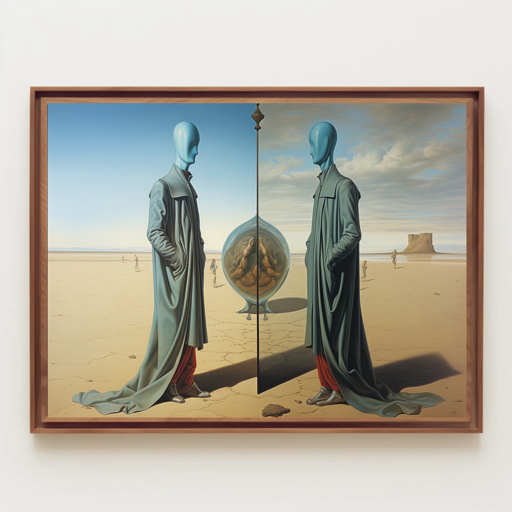 Surreal Desert Reflections: Abstract or Artistic Poster