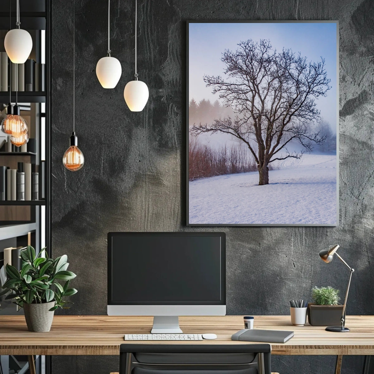 Winter Serenity: Minimalist Artistic Poster