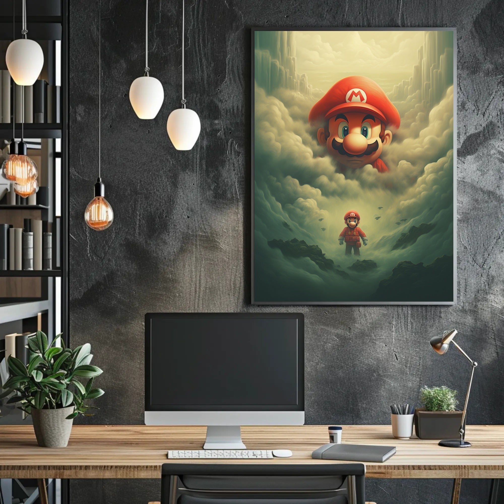 Mario In The Clouds Poster