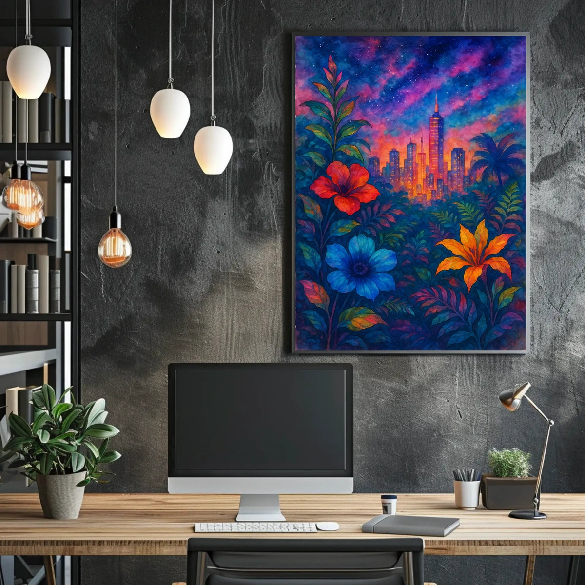 Cityscape In Bloom Poster