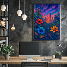 Cityscape In Bloom Poster