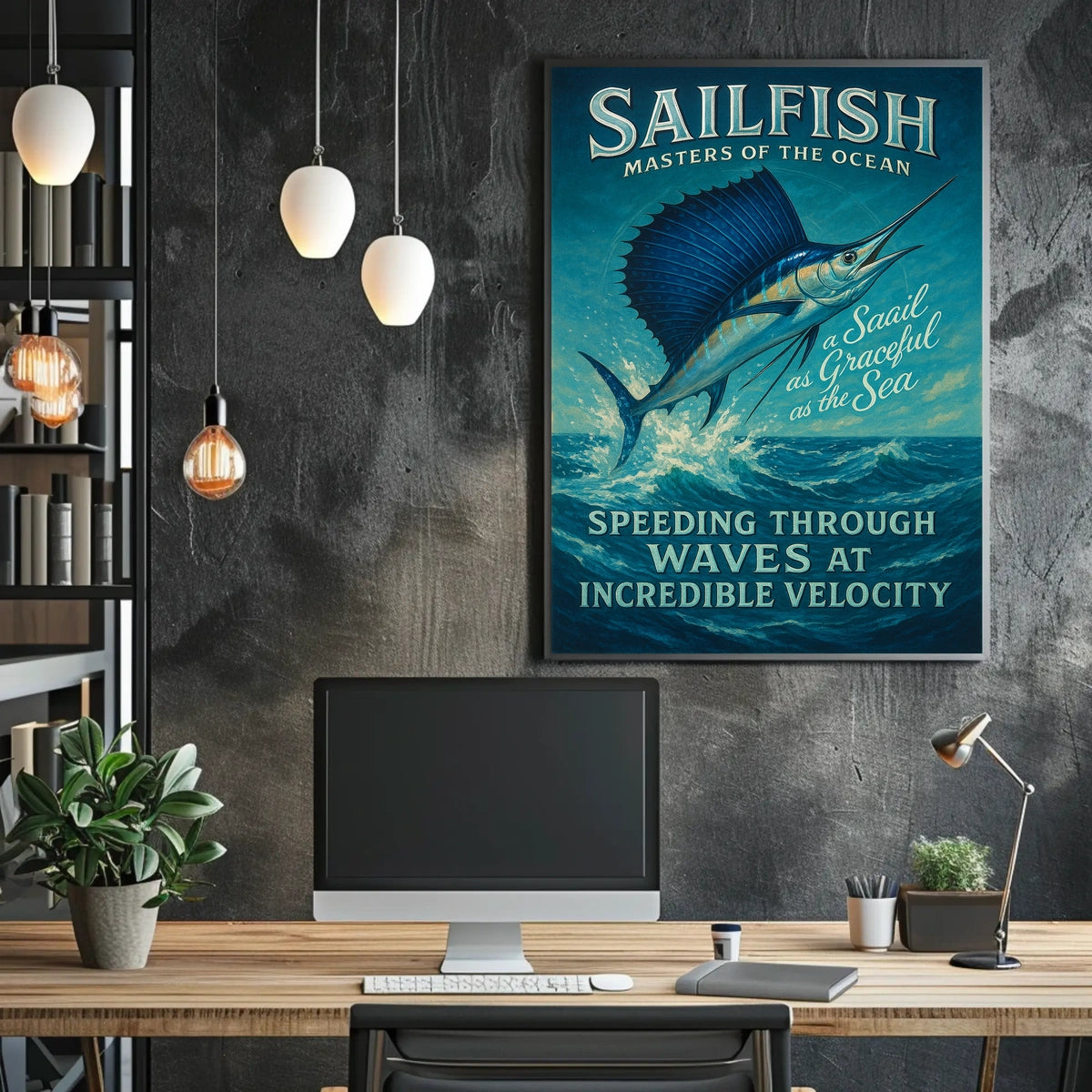 Sailfish Adventure Masterpiece: Oceanic Animal Poster
