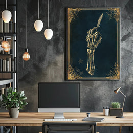 The Skeletal Scribe Poster