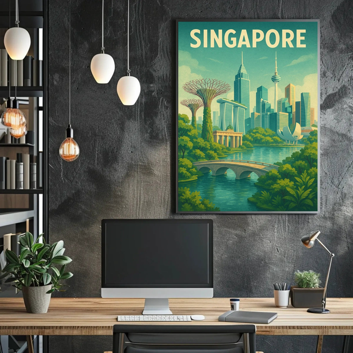 Singapore Skyline Poster