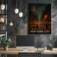 New York City Nightscape Poster
