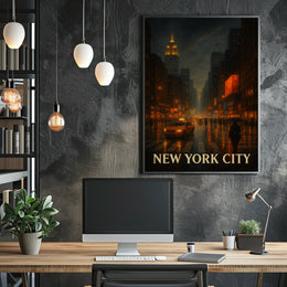 New York City Nightscape Poster