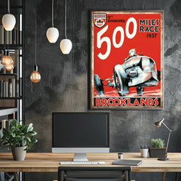 Brooklands 500 Miles Race 1937 Poster