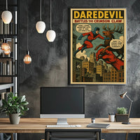 Daredevil Battles the Crimson Claw Poster PosterGoat