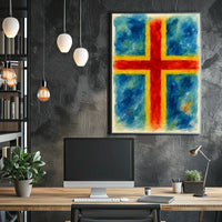 Abstract Nordic Cross Poster