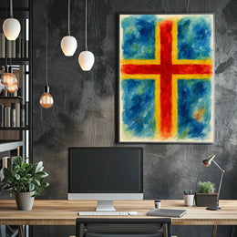 Abstract Nordic Cross Poster