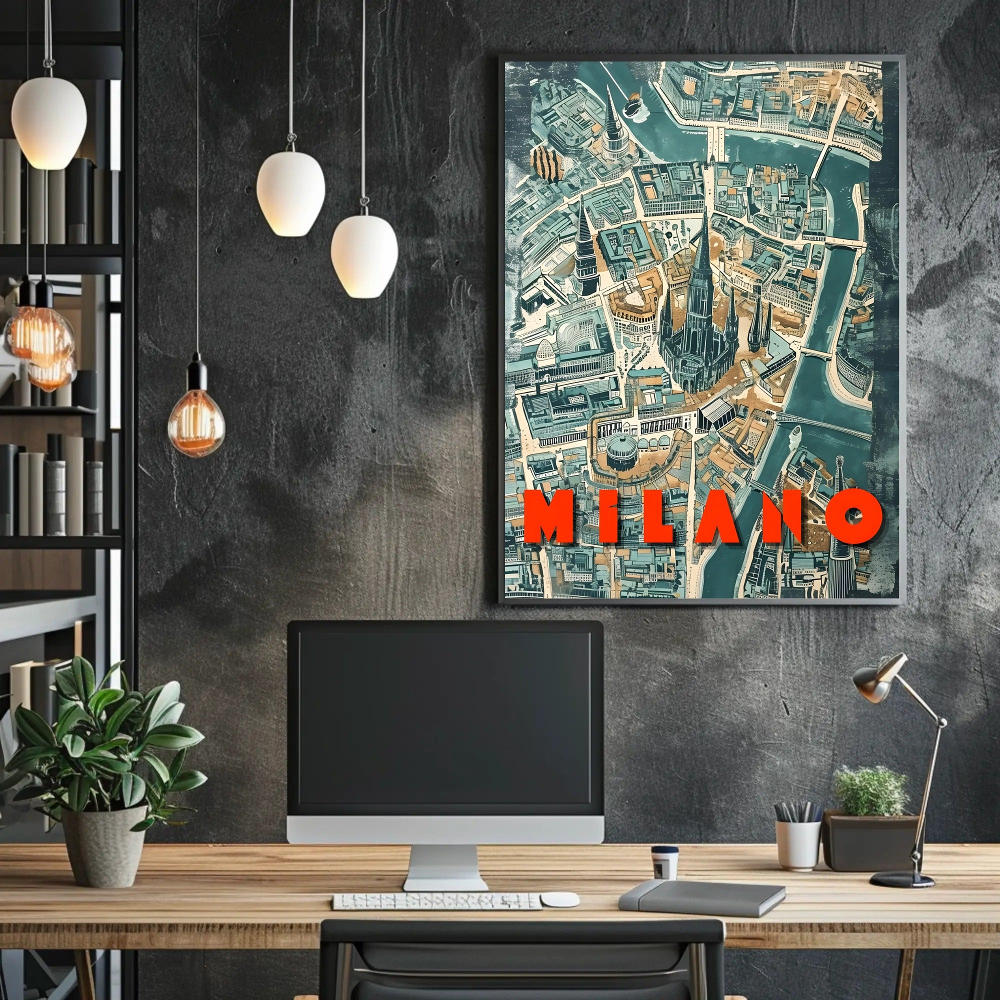 Milano Cityscape Poster