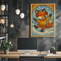Winter Fox Joy Poster