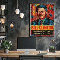 Bill Clinton Presidential Terms Poster