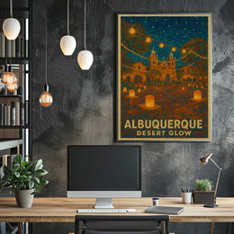 Albuquerque Desert Glow Poster