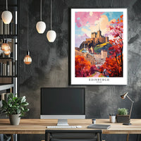 Edinburgh Castle In Autumn Poster