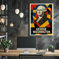 George Washington 1st President of the United States Abstract Pop Poster
