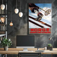 Norway: The Home of Skiing Poster PosterGoat