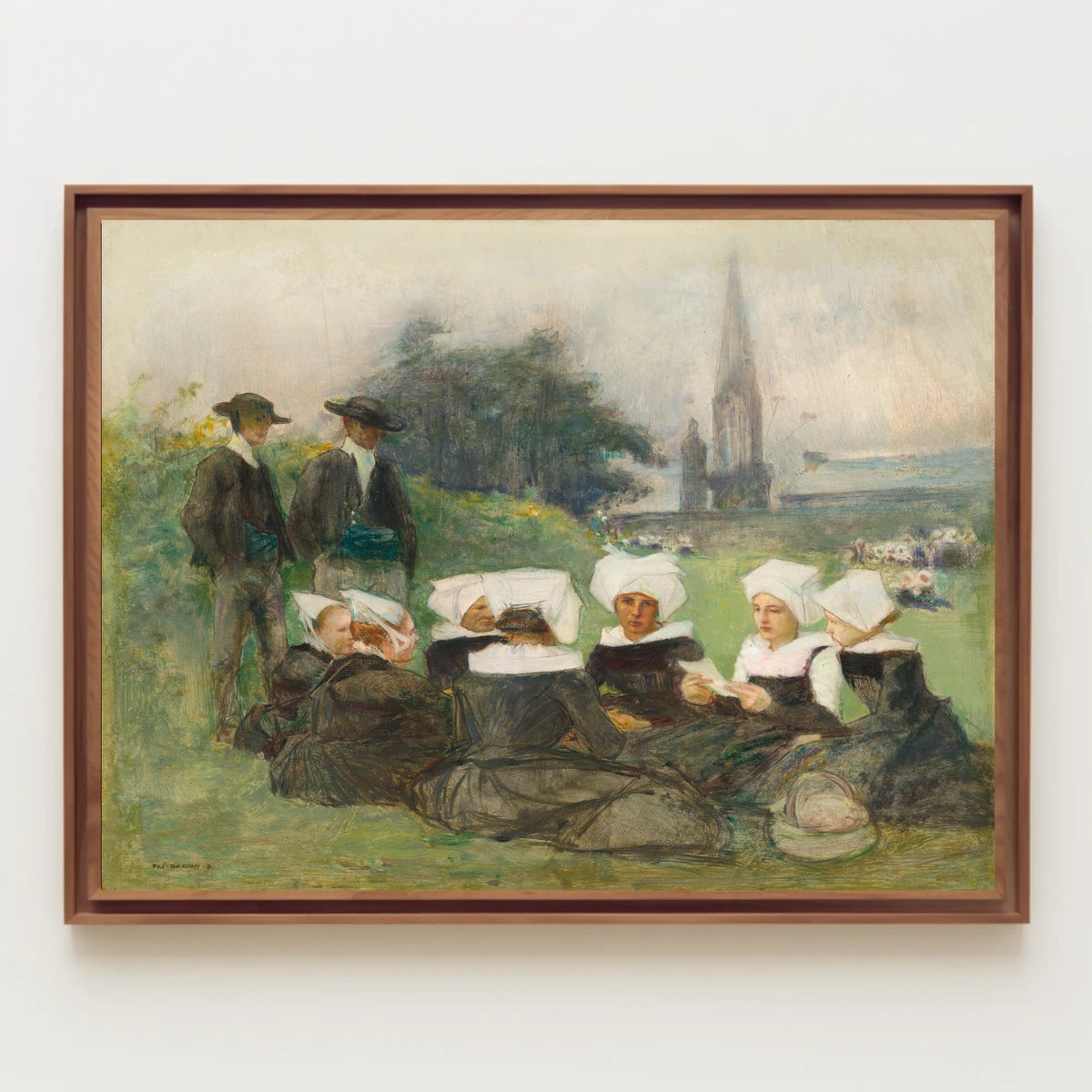 Traditional European Gathering: Serene Pastoral Heritage Poster