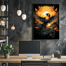 Sunset Symphony A BirdS Journey Poster