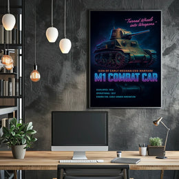 M1 Combat Car Icon Of Early Mechanized Poster