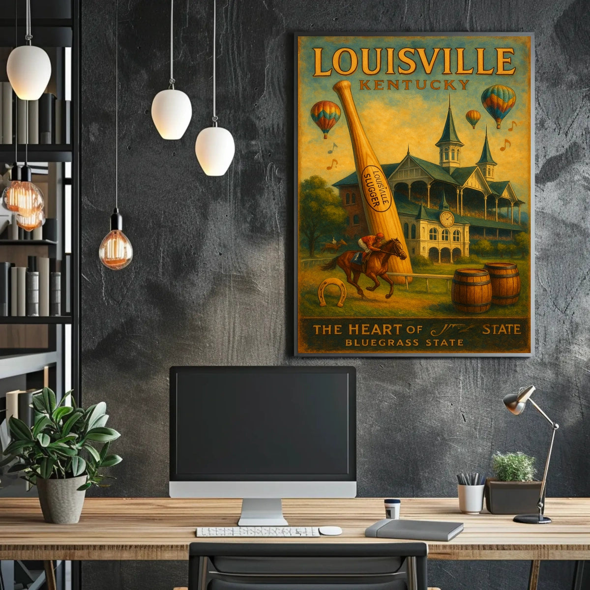 Louisville, Kentucky The Heart of the Bluegrass State Poster