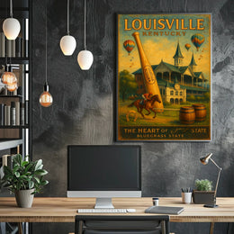 Louisville, Kentucky The Heart of the Bluegrass State Poster