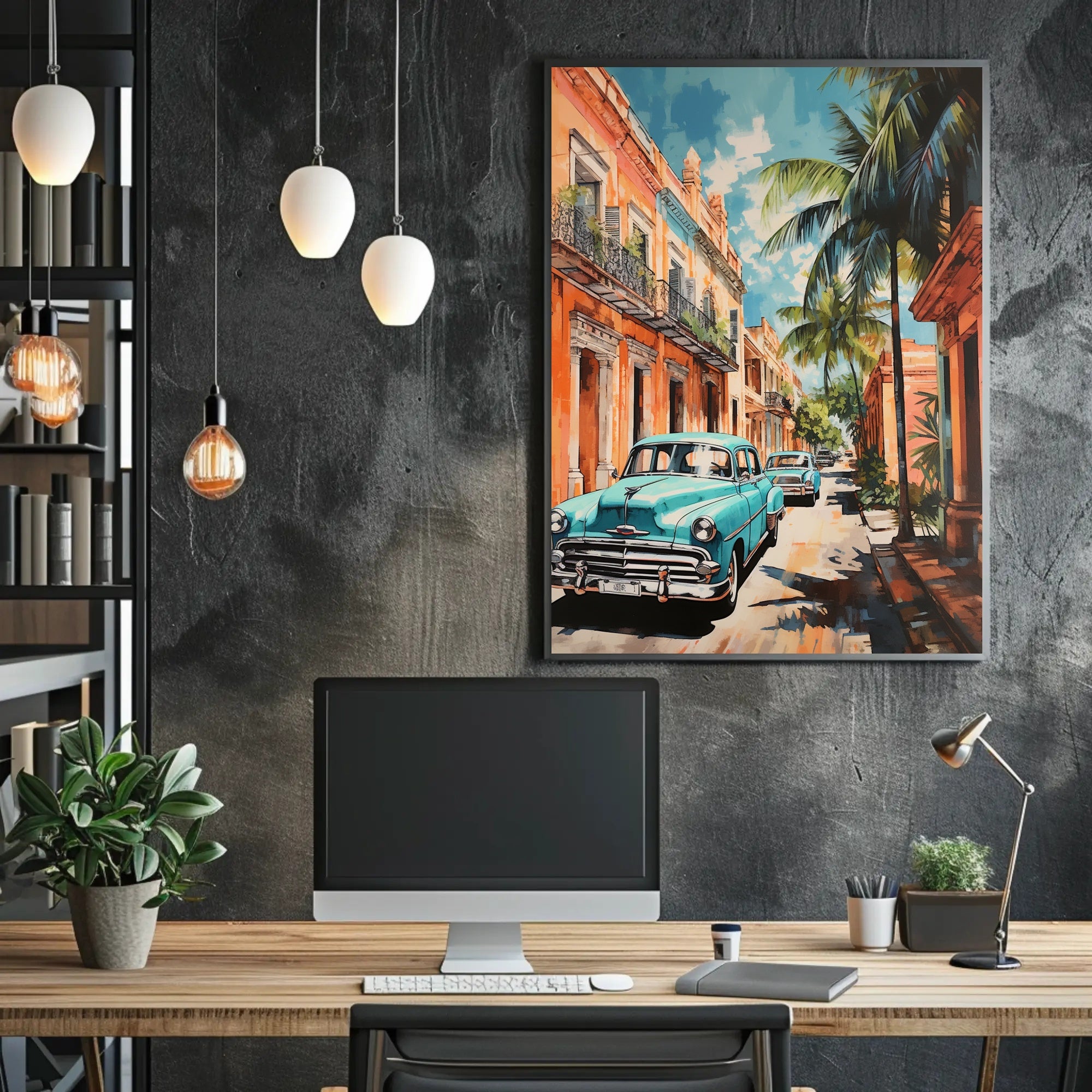 Vintage Havana Streets Vintage Poster