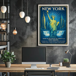 New York Landmarks Poster