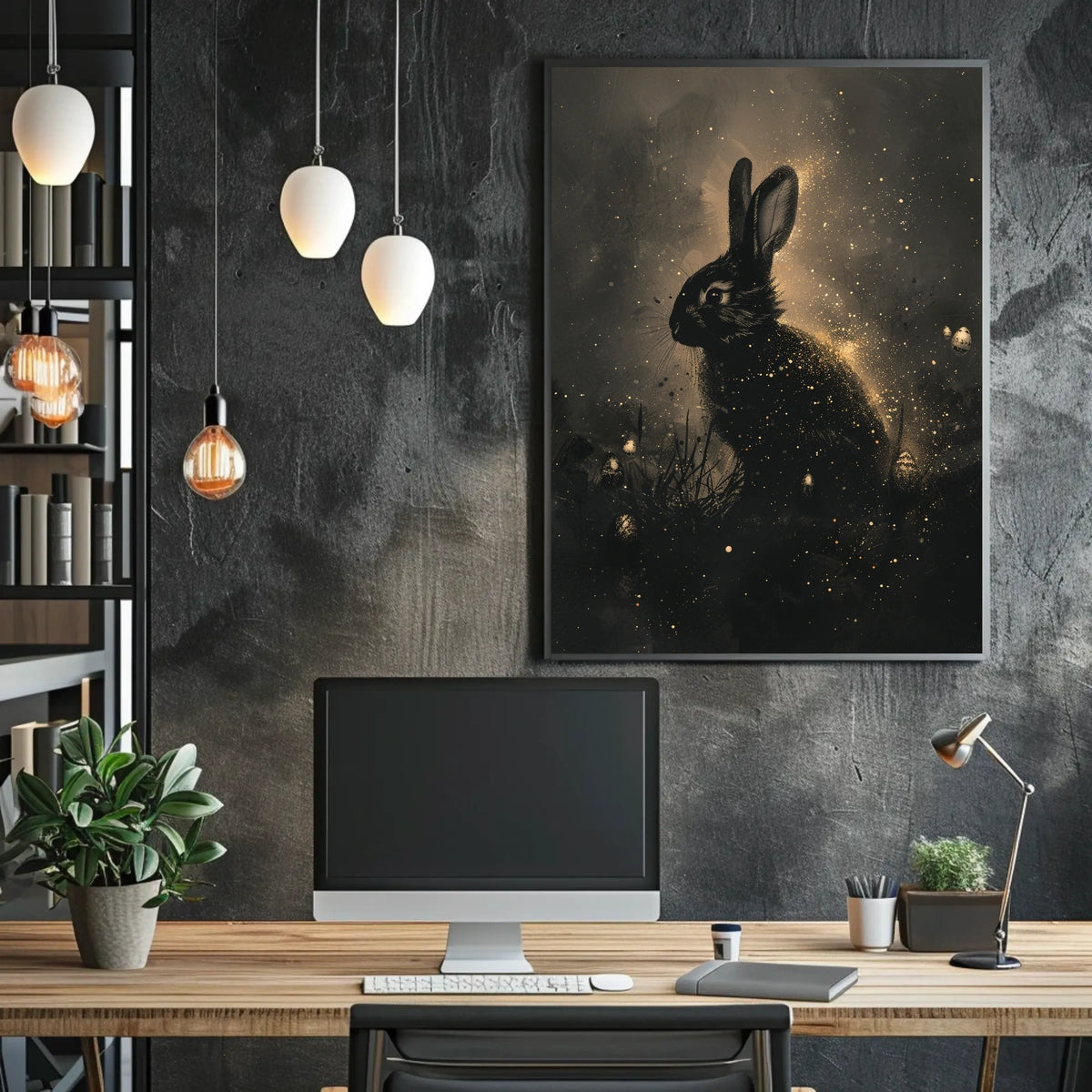 Enchanted Night Rabbit Poster