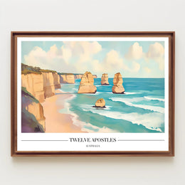 Twelve Apostles Australia Travel Poster
