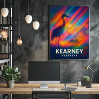 Crane Migration Wildlife Expressionism Collectors Poster