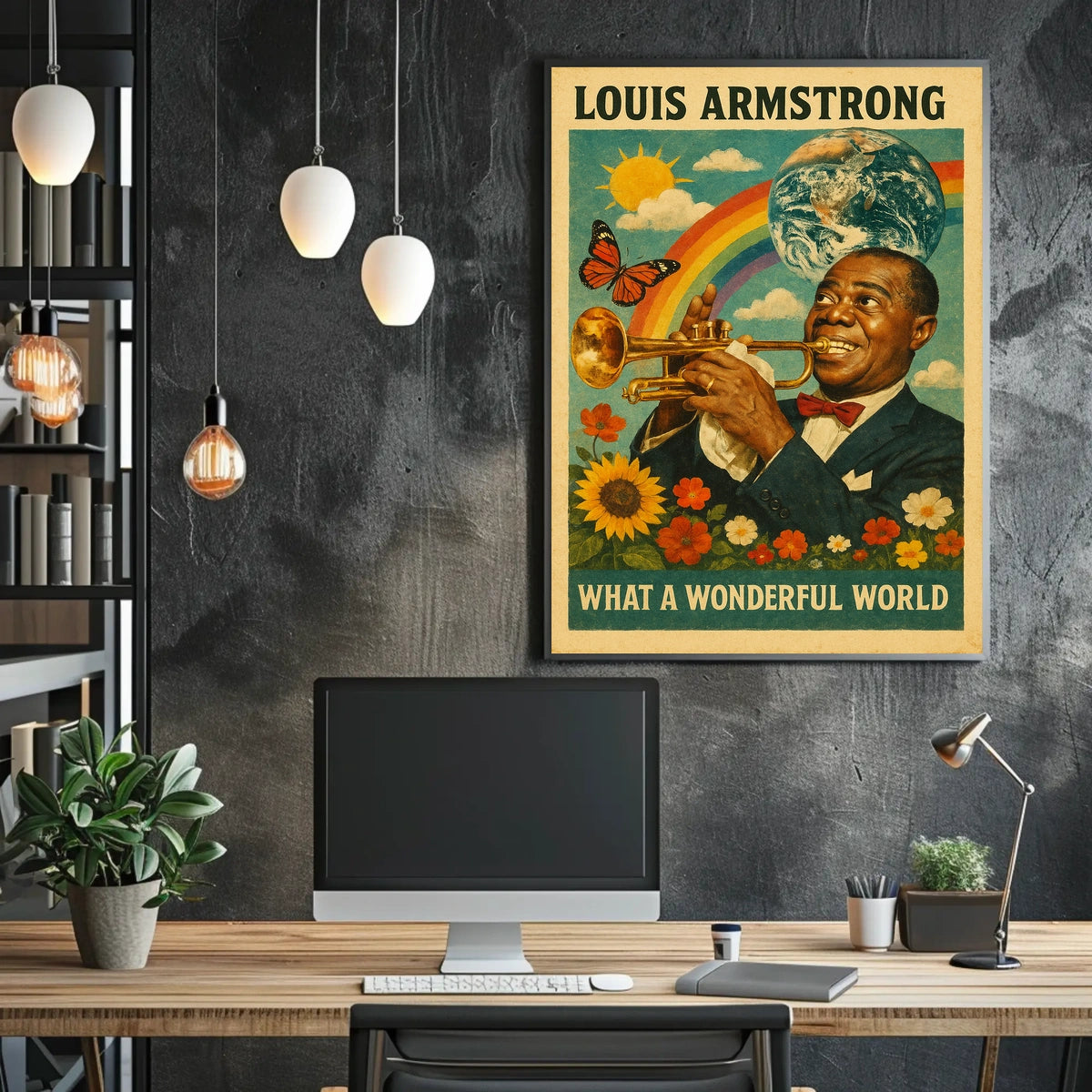 Louis Armstrong What a Wonderful World Poster