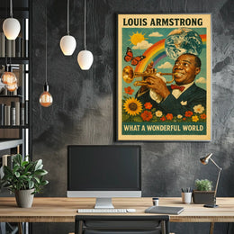 Louis Armstrong What a Wonderful World Poster
