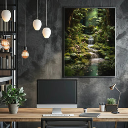 Fantasy Enchanted Forest Scene, Artistic Poster