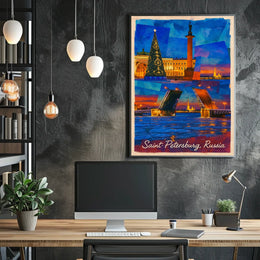Saint Petersburg Russia Historic Cityscape Timeless Art Collectors Heritage Iconic Poster