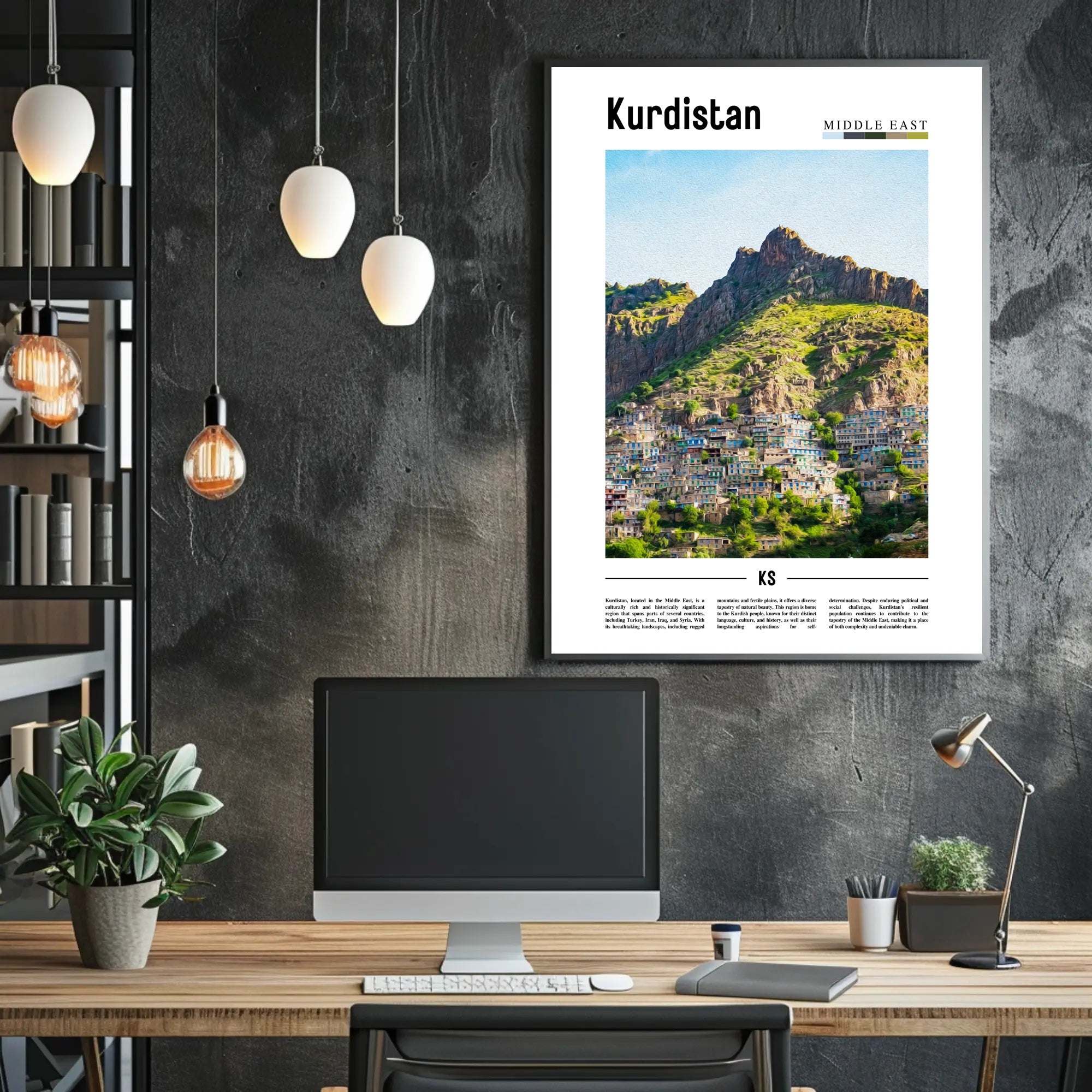 Kurdistan Mountain Landscape Cultural or Heritage Poster PosterGoat